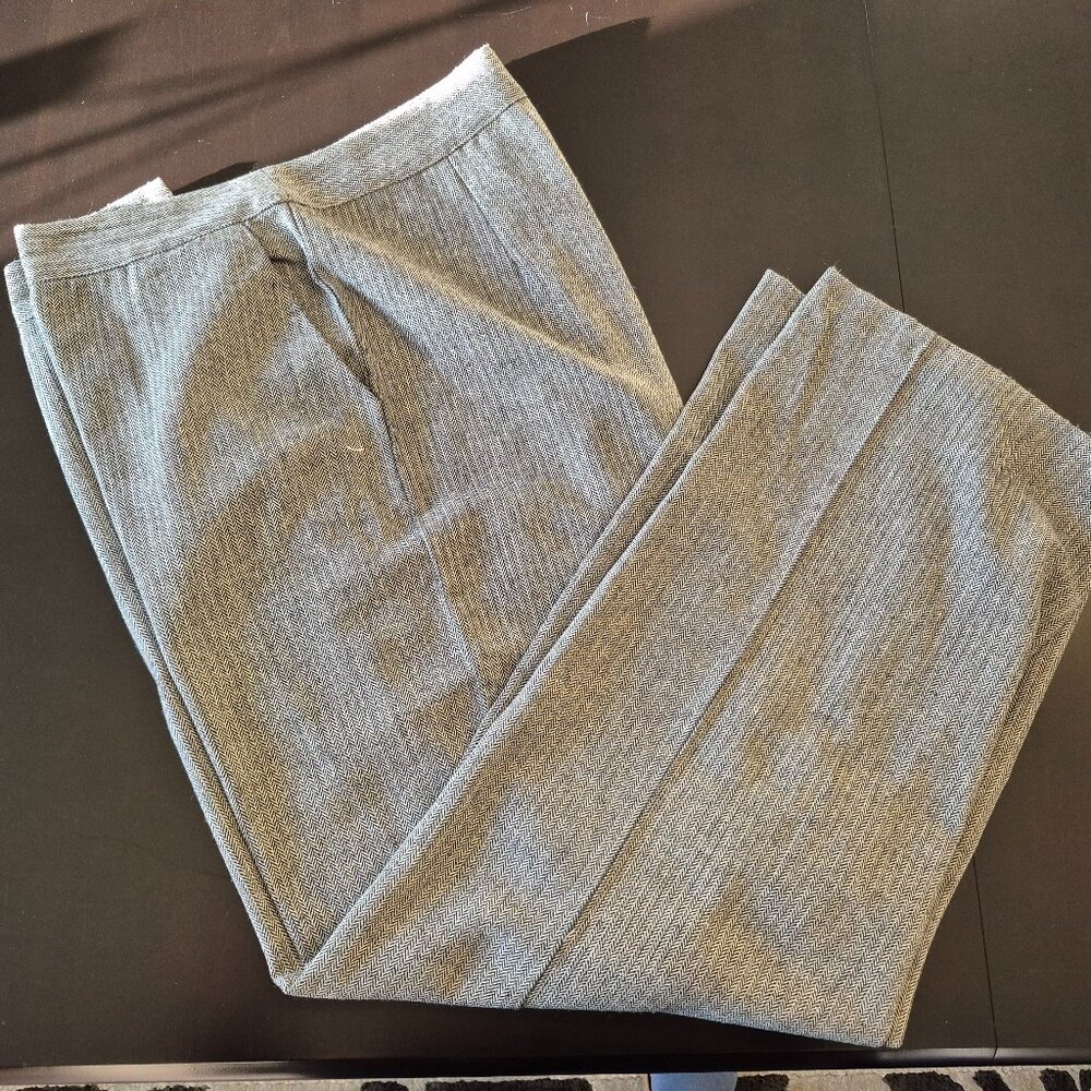 JustFab Gray Wide Leg Dress Pants